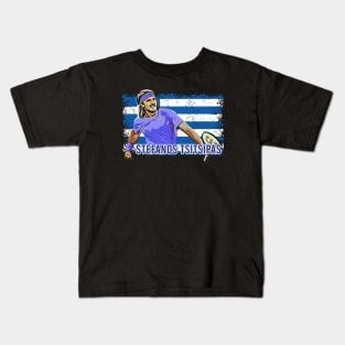 Stefanos Tsitsipas Tennis Player of Greece Kids T-Shirt